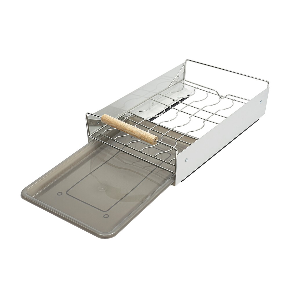 Kitchen Cabinet Organizer Pull Out Drawer Bottom-Mounted Slide Out Storage Shelf