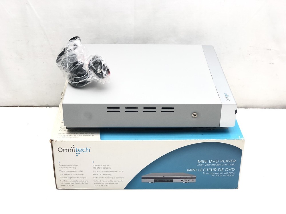 Omnitech DVD2018 DVD Player With Remote And A/V Cables