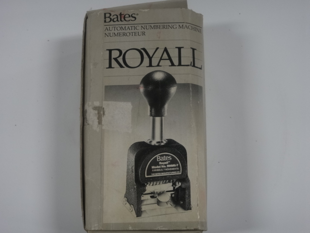 Royall Automatic Numbering Machine