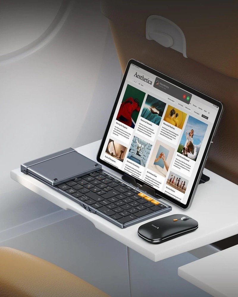 ProtoArc Foldable Keyboard and Mouse XKM01 True Full-Size Folding Keyboard Mo...