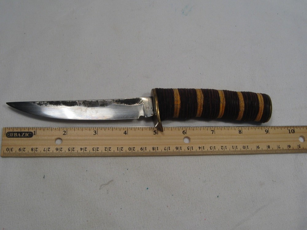 Custom Handmade Fixed Blade Knife w/ Sheath. #32