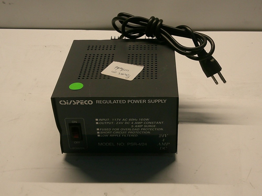 CSI/SPECO model PSR-4/24 regulated power supply