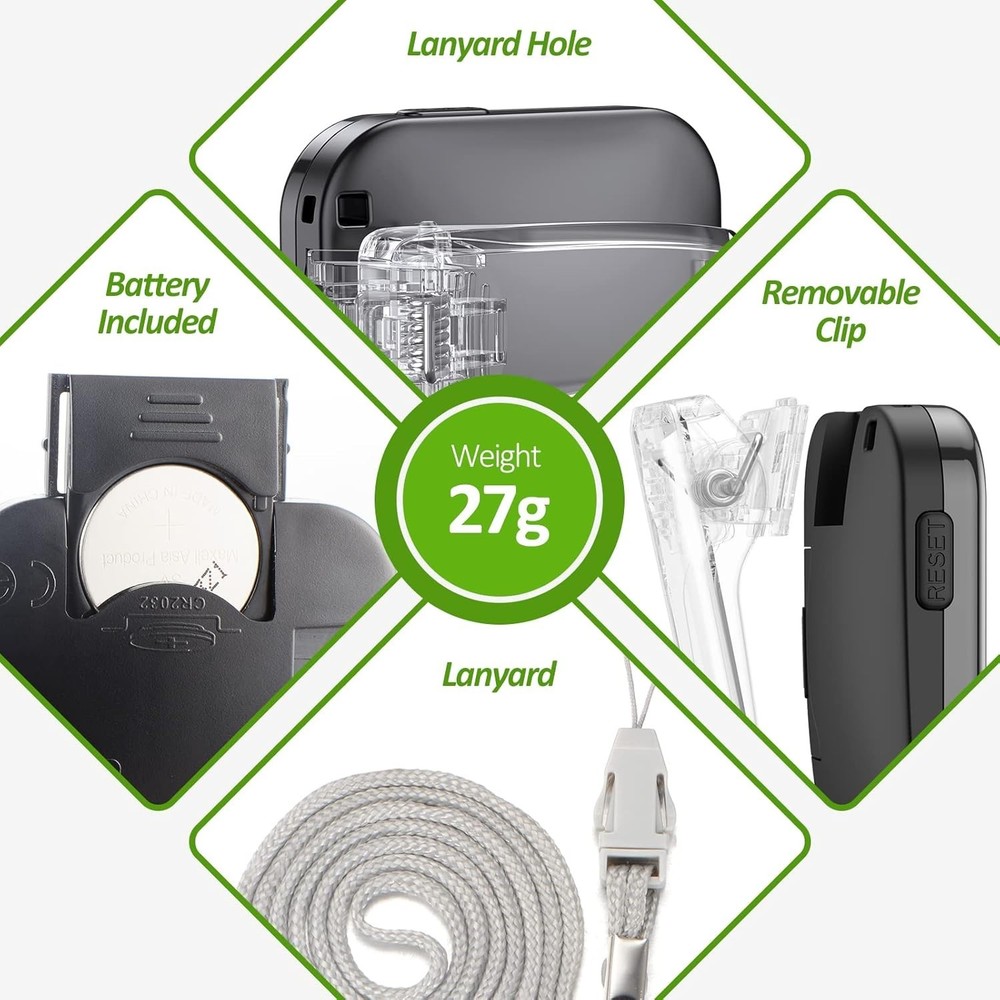 3D Pedometer for Walking, Simple Step Counter for Walking with Removable Clip an