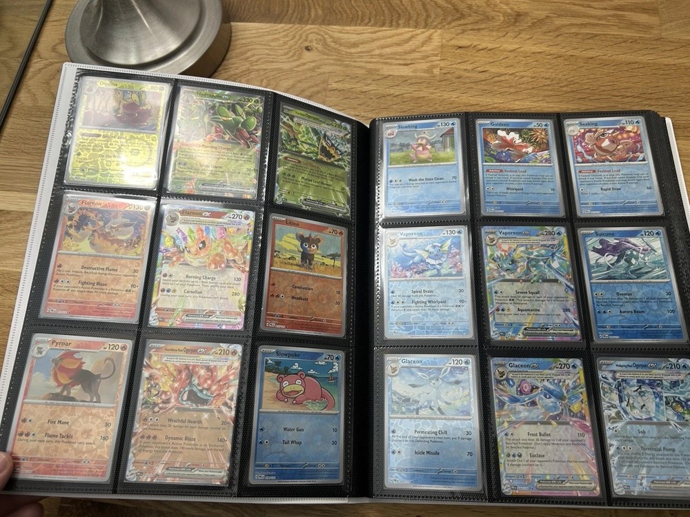Prismatic Evolutions Complete Master Base Set, Reverse Holo, EX A-Spec W/ Binder
