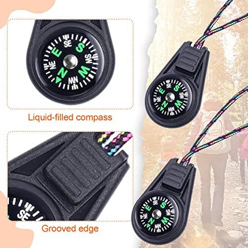 Compass Bulk Mini Compass for Navigation Lesson,Plastic Compasses 50PCS Black