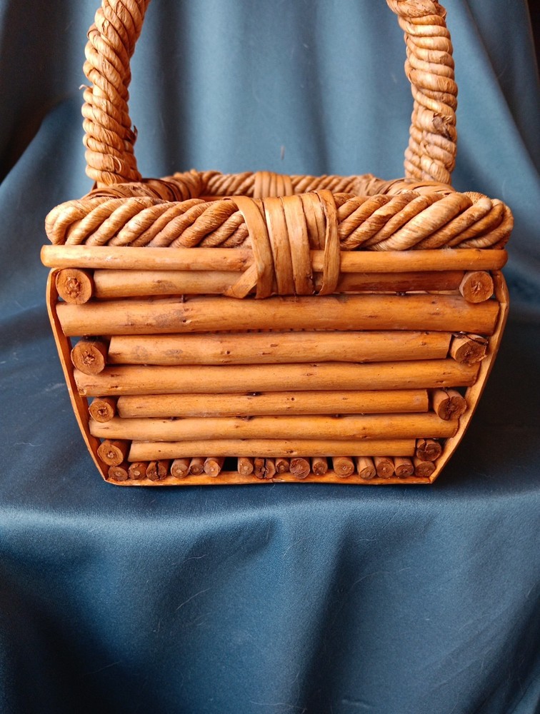 Unique Handmade Retangular Basket Sturdy