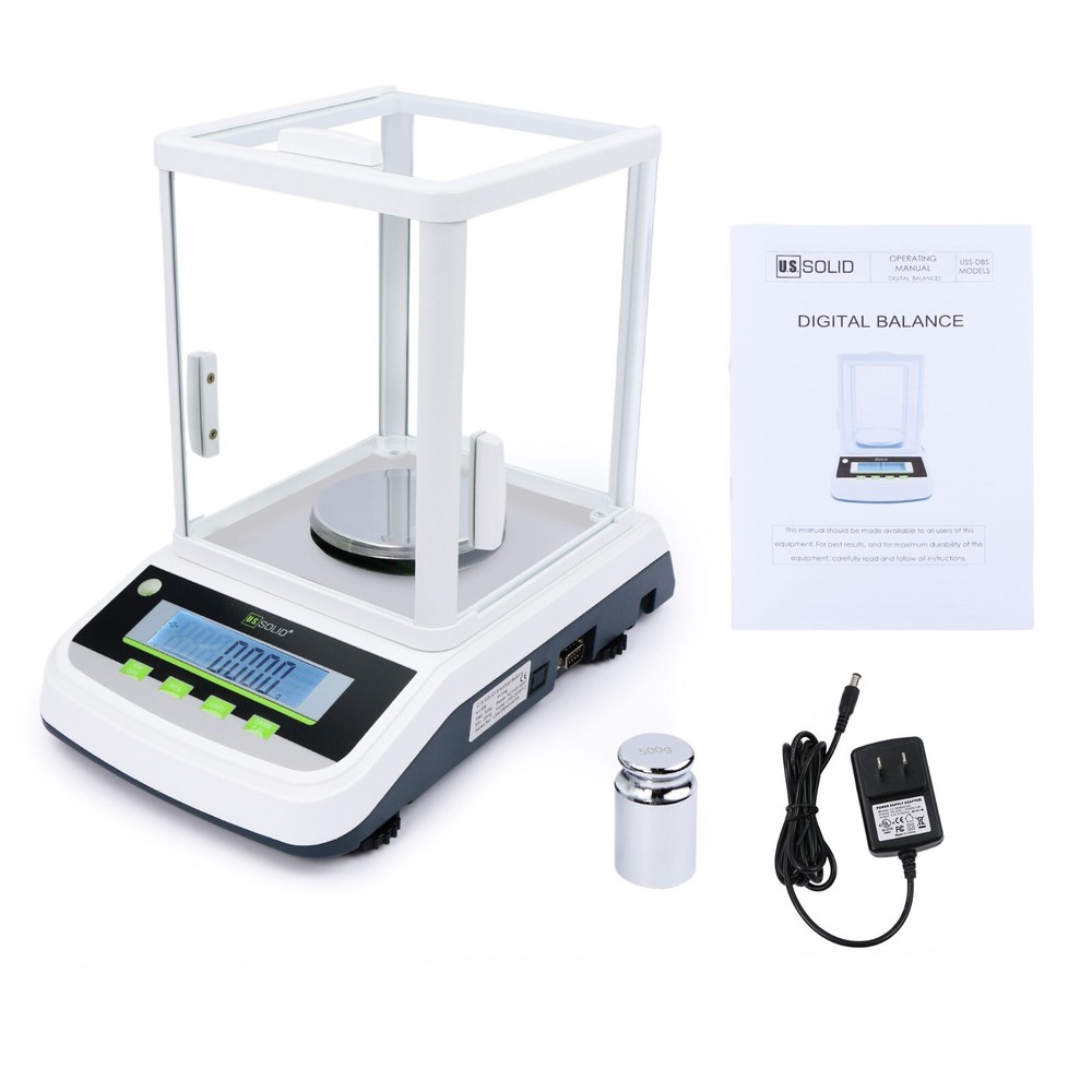 U.S. Solid Analytical Balance 200gx0.001g 1mg Lab Digital Precision Scale