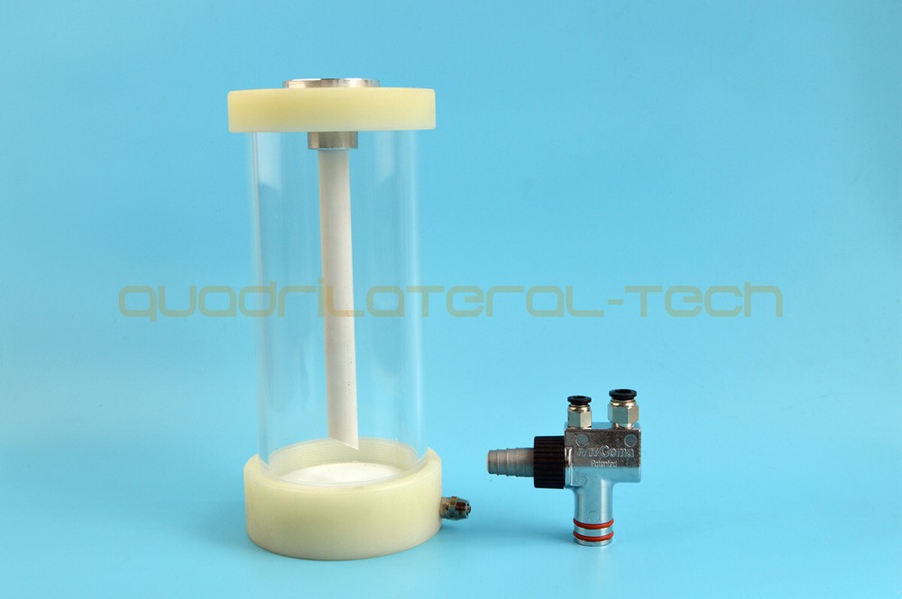 2Pcs small Fluidized powder hopper cup (1L) with pump for powder coating system