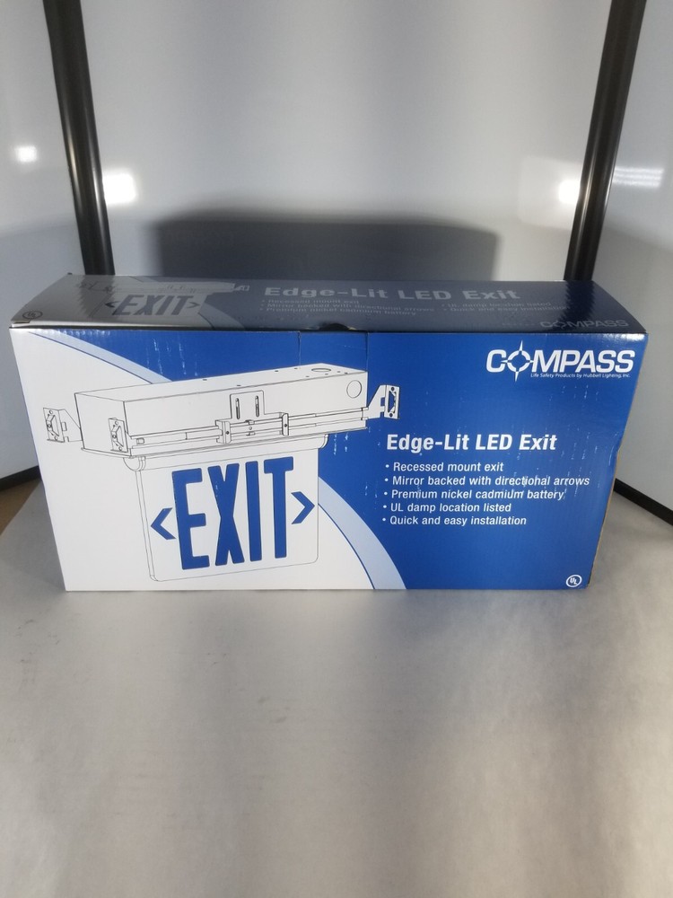 Compass CELS1RNE LED Emergency Exit Sign Red Letter Please Read Description