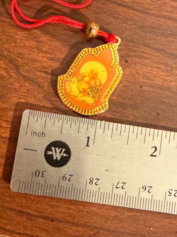 Buddha Necklace Red Rope
