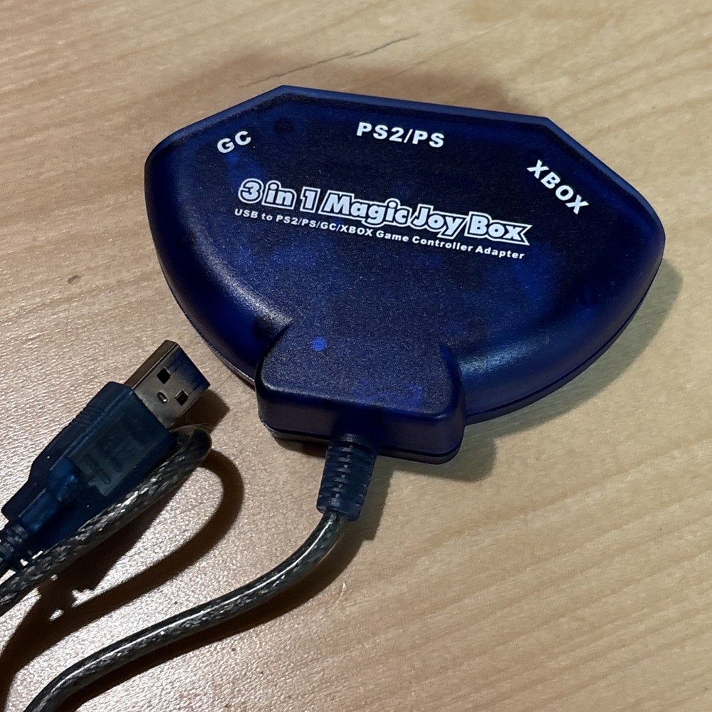 May Flash 3 in 1 Magic Joy Box USB Adapter for PS2 Xbox Gamecube Tested Working