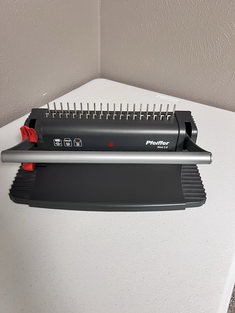 Pfeiffer iBind 2.0 Comb Binding Machine + Starter Kit & Combs – Tested Works