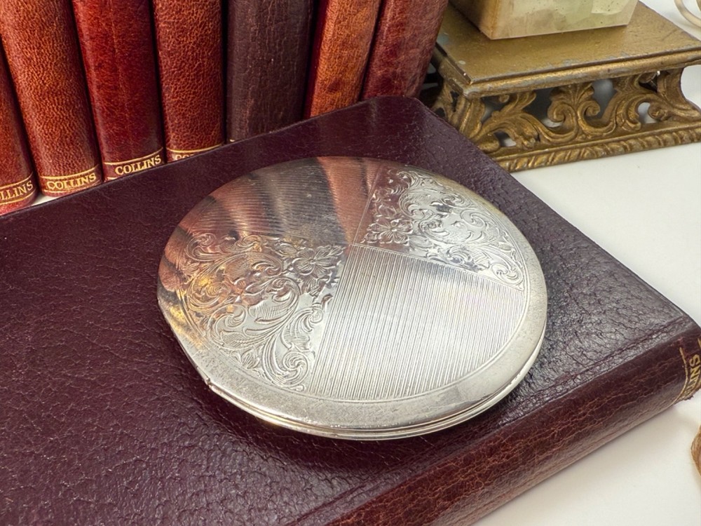 Vintage Birks Sterling Silver 3" Compact 100g