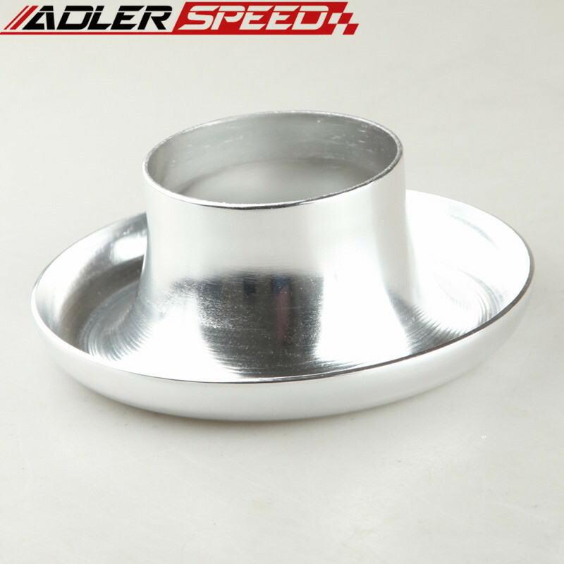 5" Inch Silver Short Ram Cold Air Intake Turbo Horn Velocity Stack Adapter