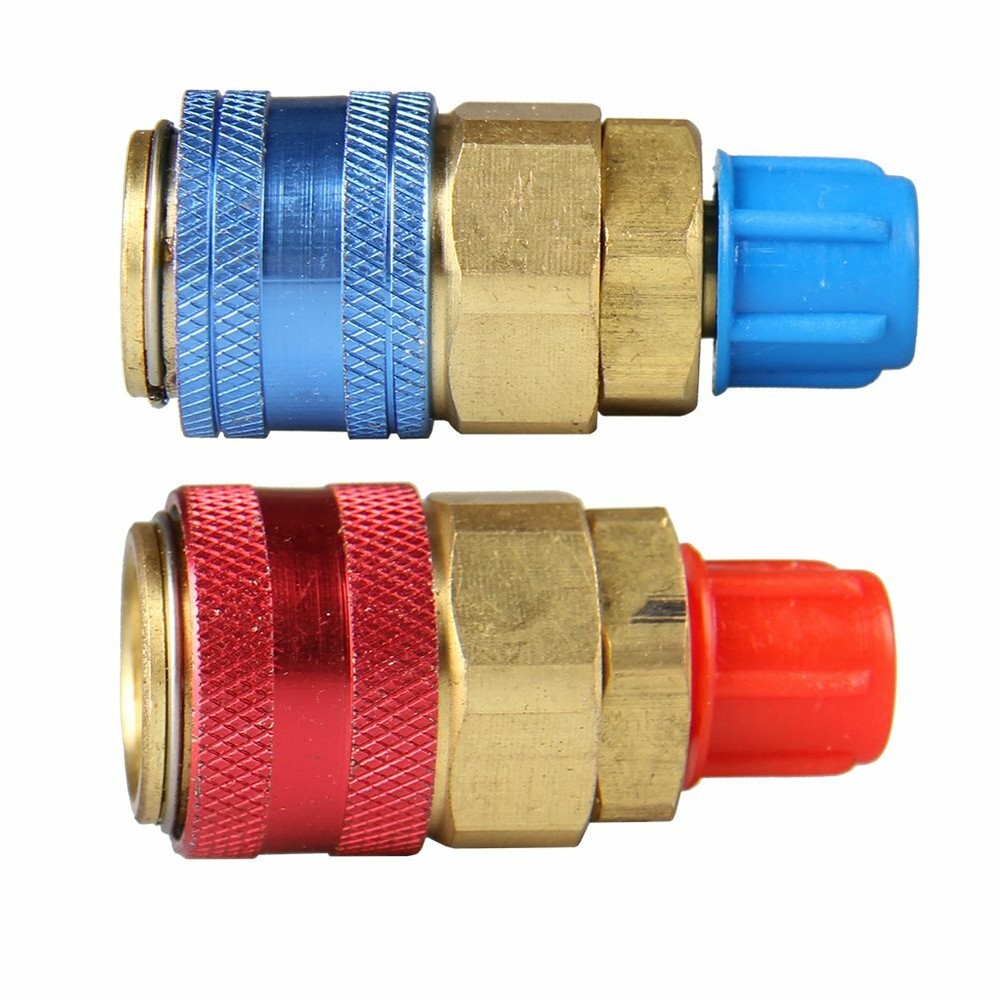 High Low Kit AC Quick Coupler Adapter for Freon Manifold Gauge Hose Conversion