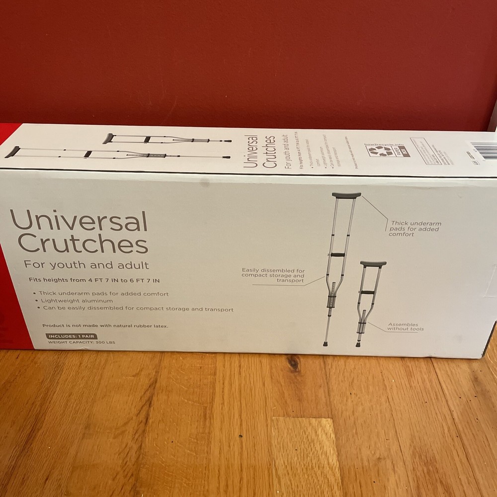Equate Universal Crutches - Aluminum