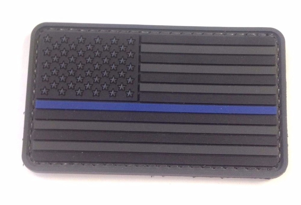 Blue Line Flag PVC Moral  Patch