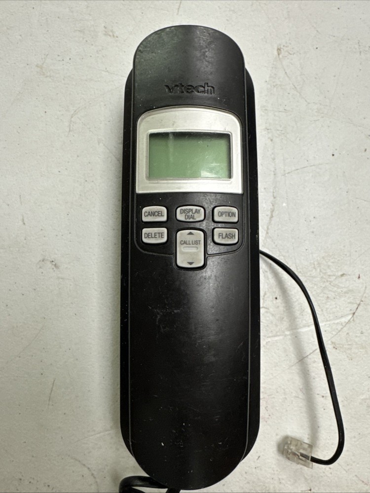 VTech Caller ID Display Wall Mount Corded Phone – Black - ECS