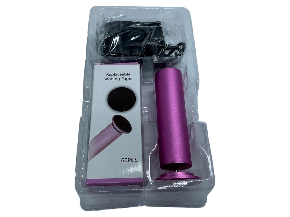 Adjustable Speed Handheld Sander For 3D Prints & Crafts W/ 60 sanding pads Pink