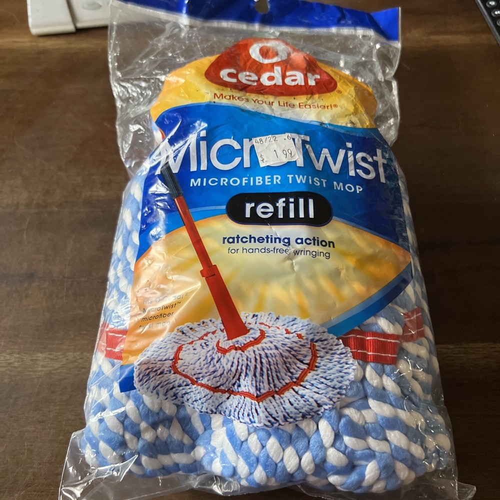O-Cedar MicroTwist Microfiber Twist Mop Refill Ratchet Mopping Replacement NEW