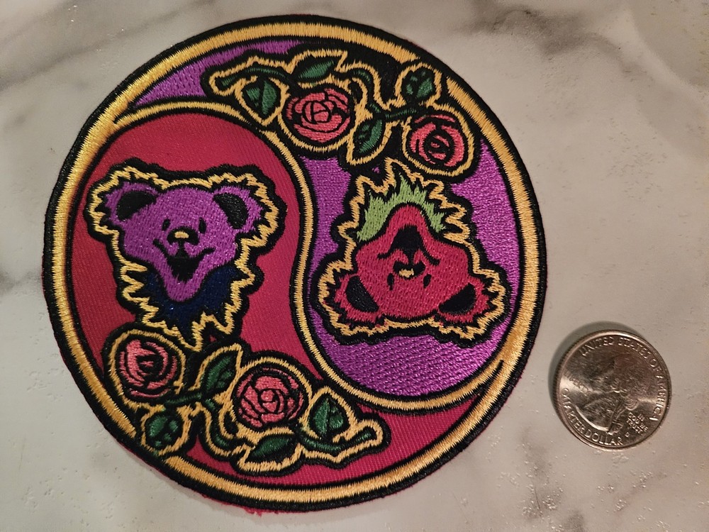 Grateful Dead Patch.. Dead Bear Yin Yang