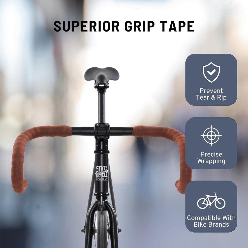 State Bicycle Bike Handlebar Grip Tape, Brown