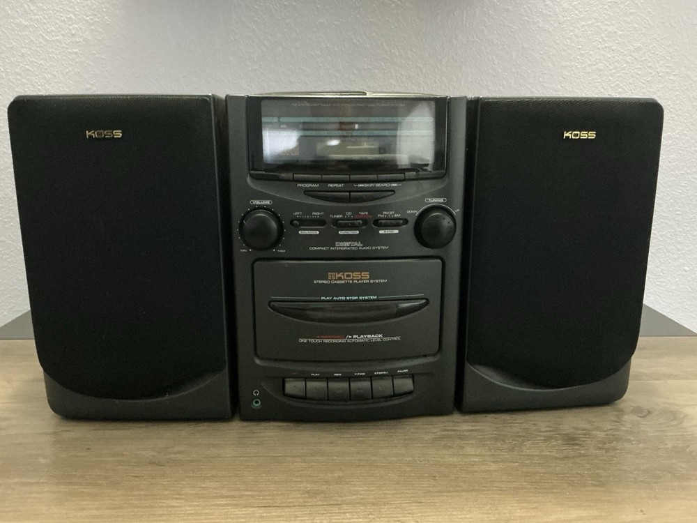 Vintage Koss HG33S Digital Compact Audio System FM/AM CD Cassette Tested