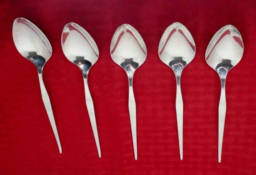 TOWLE USA GLIMMER Pattern Place Table Spoon 5 Piece Lot A E5B