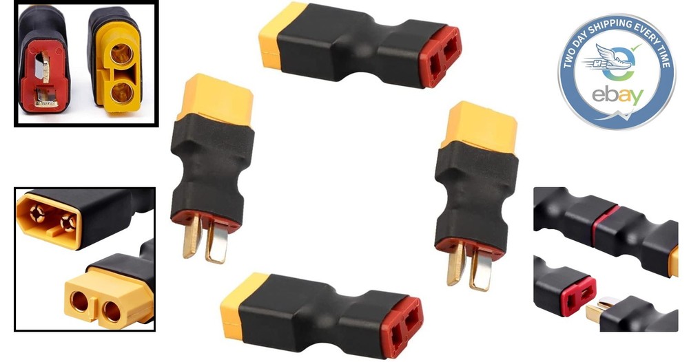 Efficient 2 Pairs XT60 T Plug Adapter Kit for Enhanced RC Battery Connections