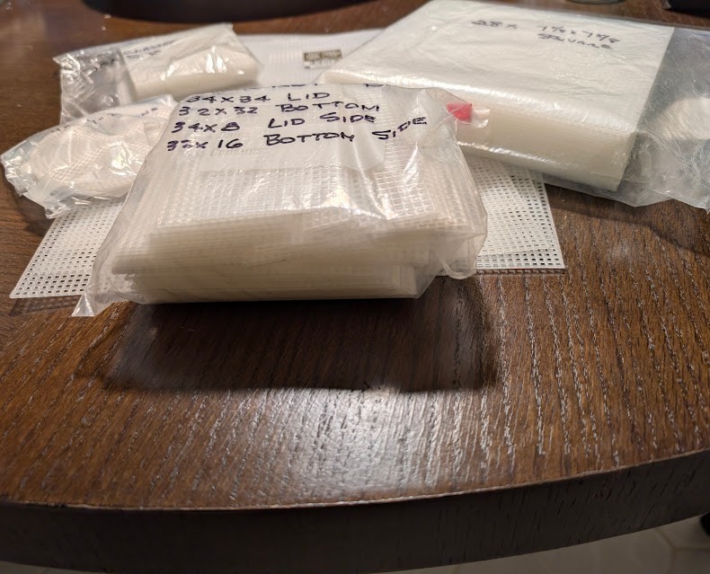 Plastic Canvas Mesh Mixed Sizes Lot - 3 Full Sheets, Coasters & More *Read*