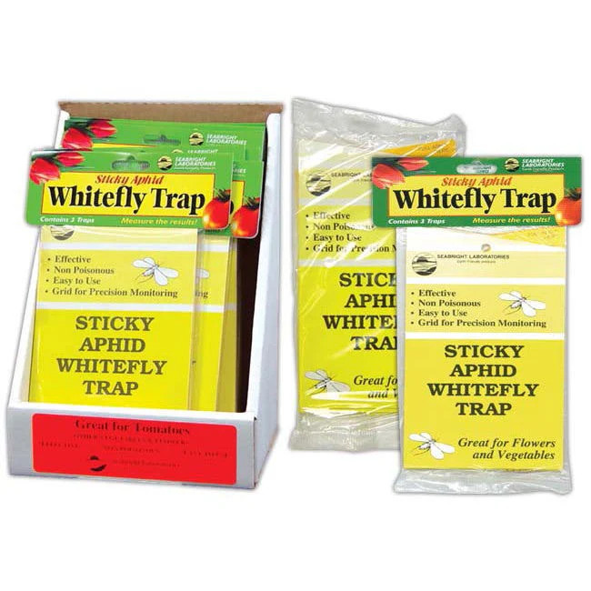 Sticky Whitefly Traps - 3 Pack Garden Pest Control