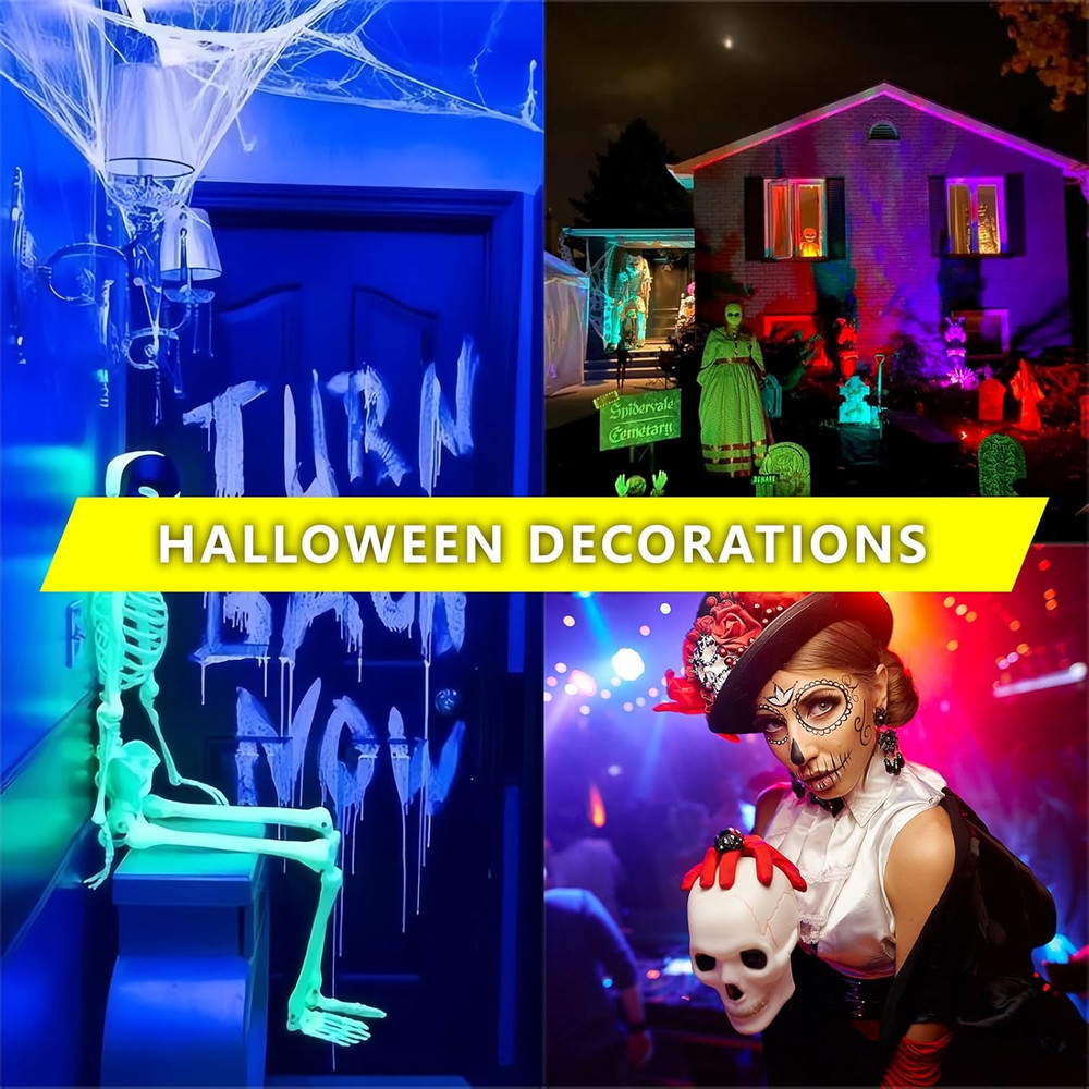 4 Pack A19 LED Black Light Bulbs,Dimmable 9W Blacklight Bulb(100W Equivalent)...