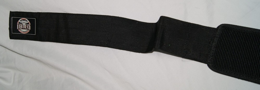 ibro weight belt medium black hook & loop closure w/ metal buckle