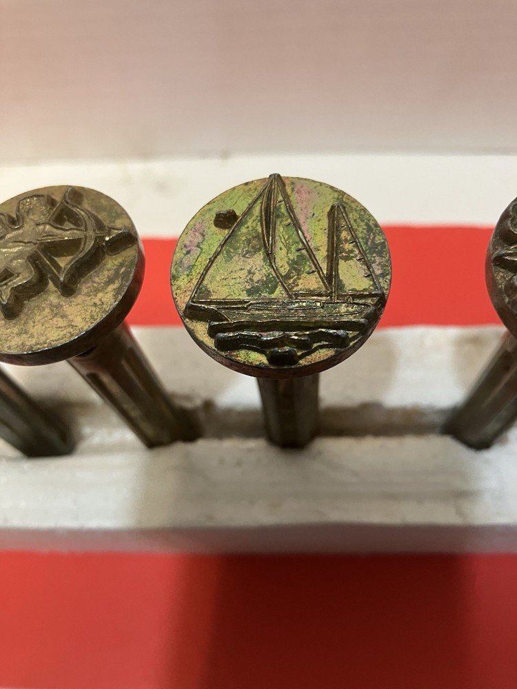 Vintage 7 Leather Tool Stamps Basic Tool USA