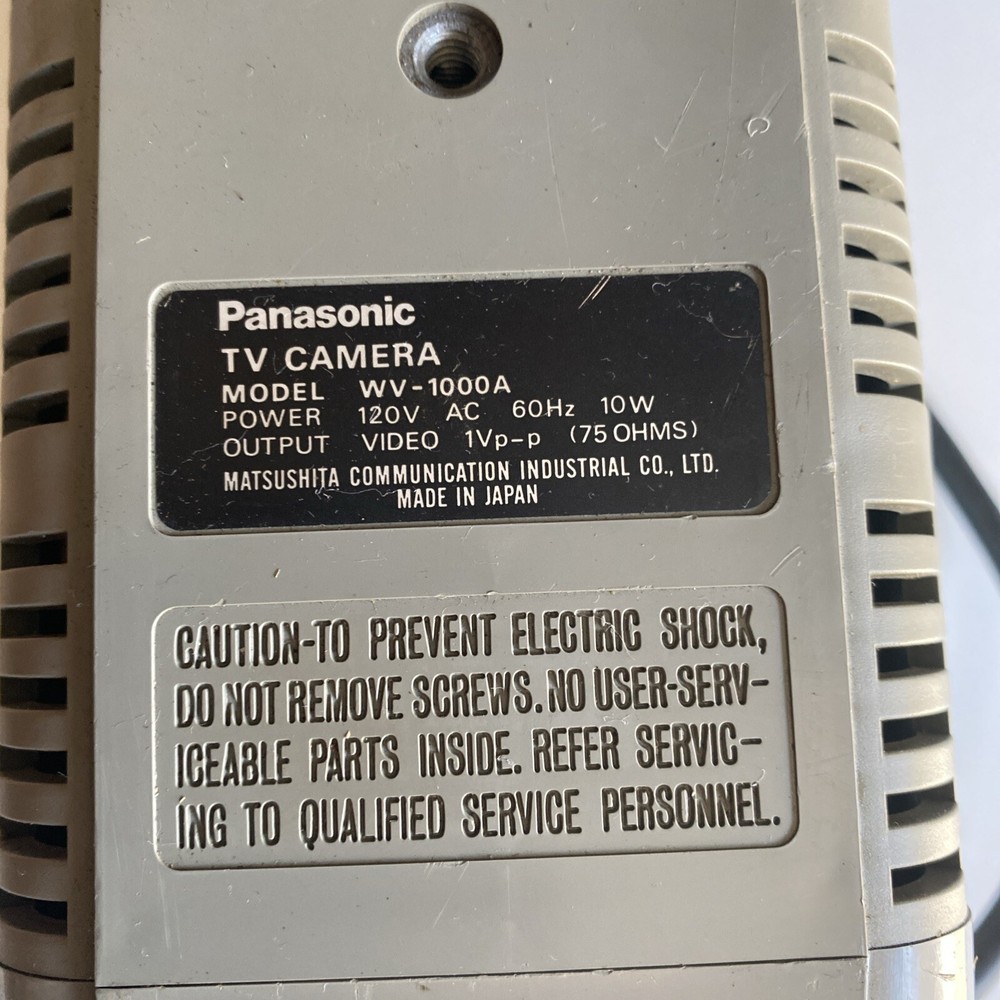 Vintage Panasonic Tv Camera 📸 WV-1000A Untested
