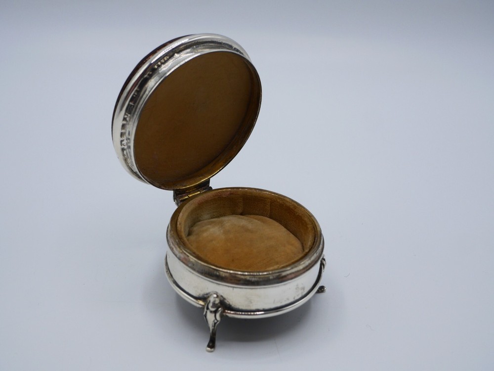 BEAUTIFUL ENGLAND ORIGIN SOLID SILVER SEWING BOX EARLY 20 EME