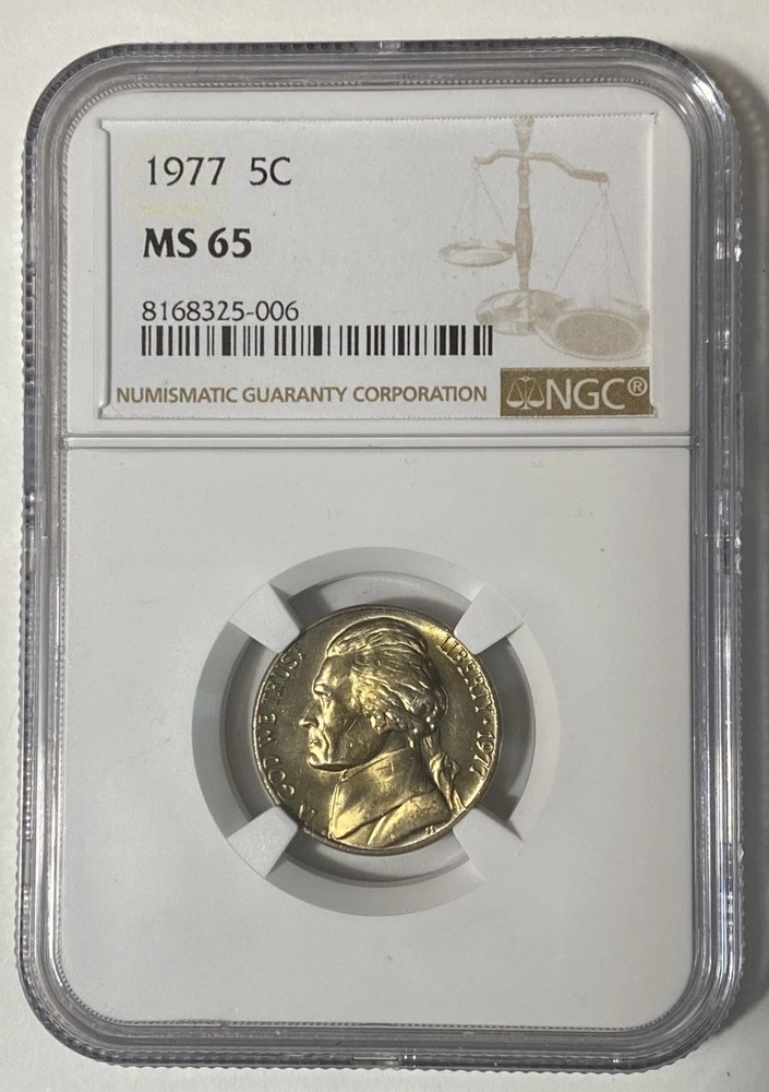 🔥 1977 Jefferson Nickel 5C NGC MS 65 🔥