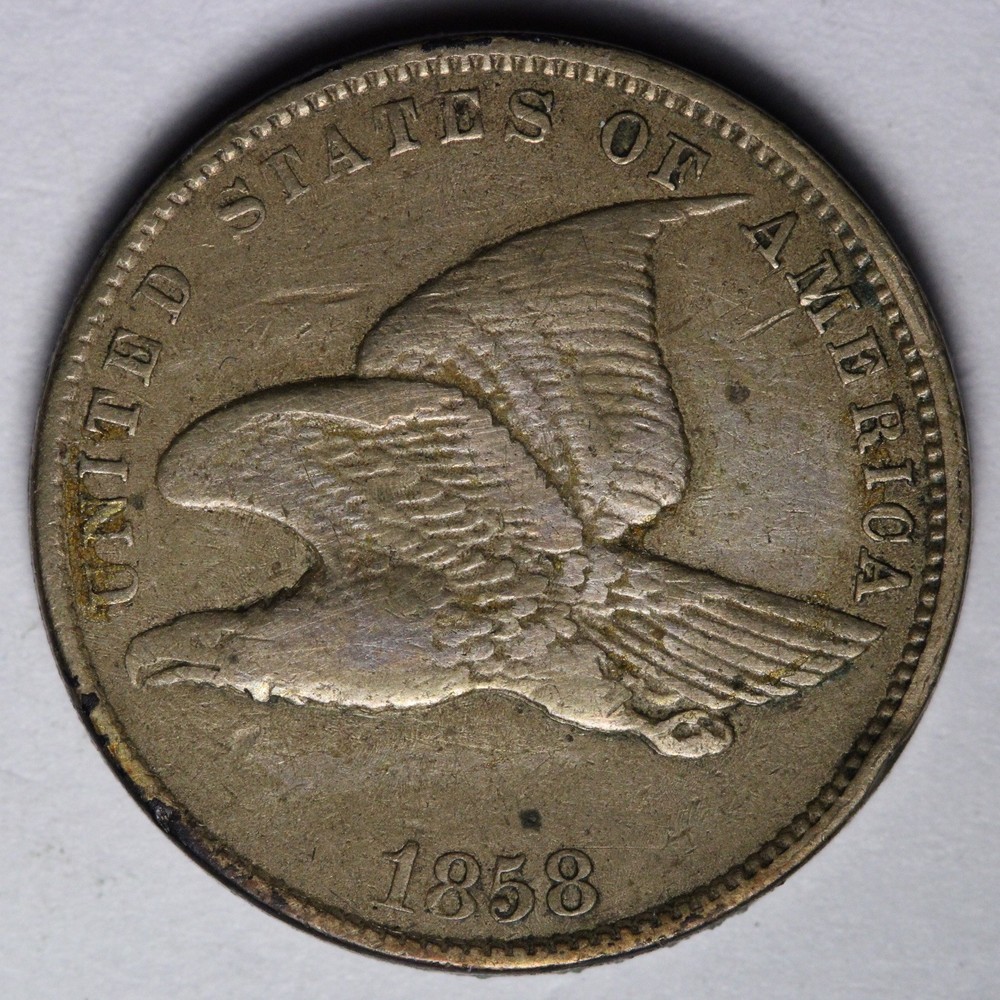 1858 SL Flying Eagle Cent Penny XF++ E138 GUHA