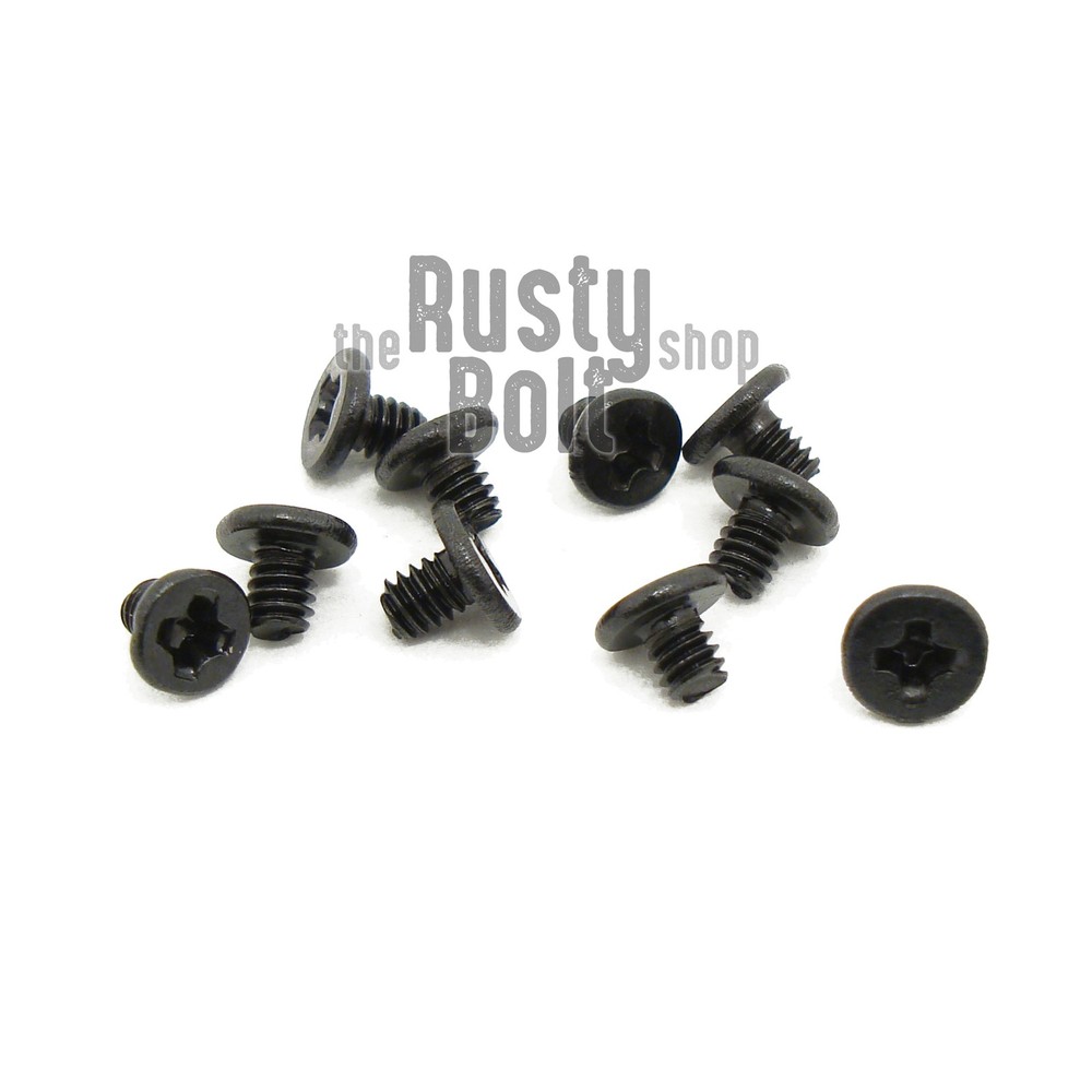 M2 x 2.5mm, Phillips Wafer Flat Head Screws, Black, Computer, Laptop, Machine