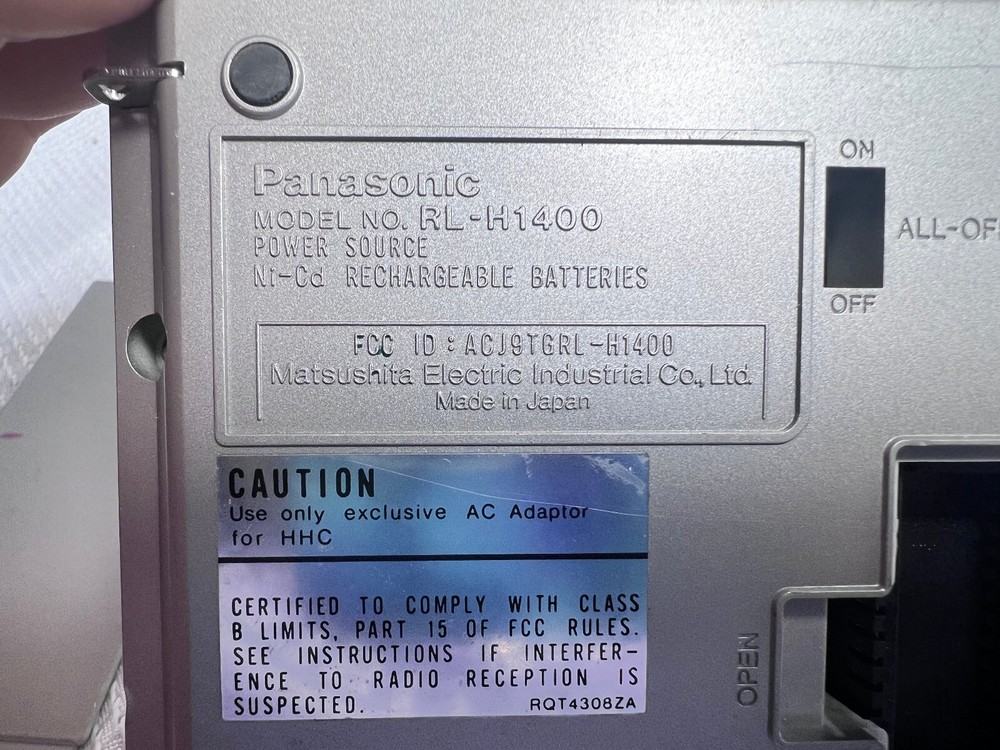 VTG Panasonic HHC Handheld Computer Model No RL-H1400 Untested Electronic