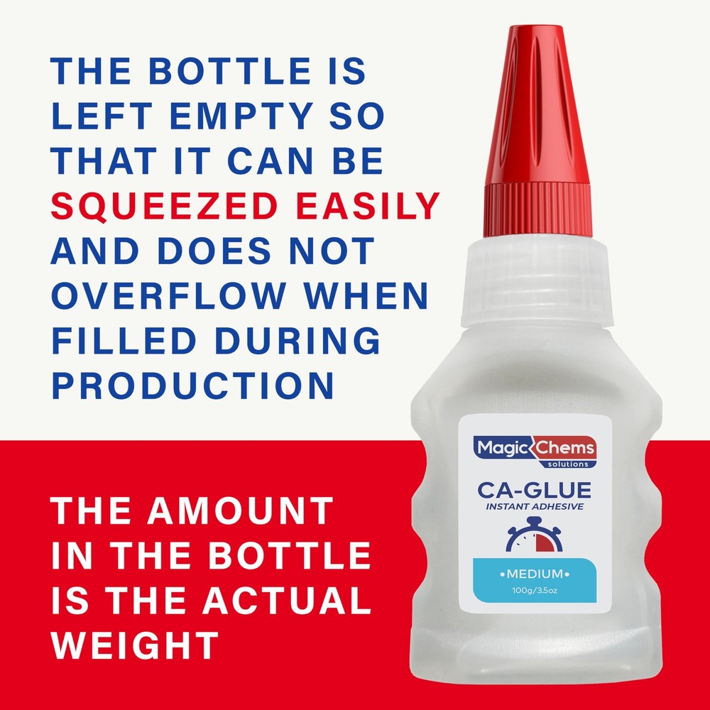 Magic Chems CA Glue with Activator (2 x 3.5 Extra Large Set (1 Pack), Clear
