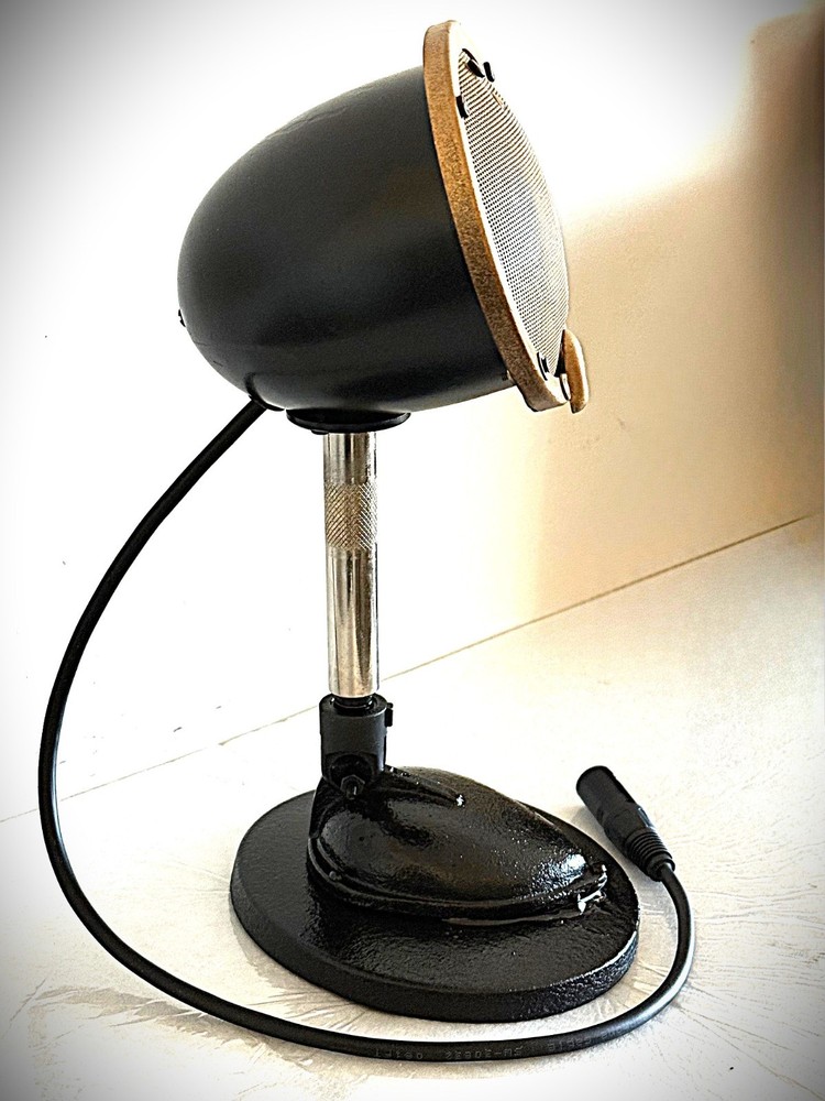 Vintage 1930's-style Customized Desktop "Announce" Dynamic Microphone, working