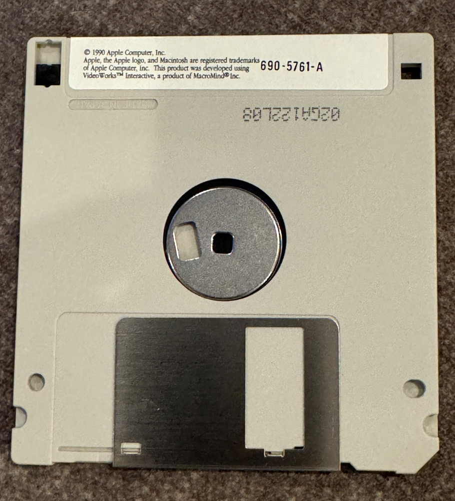 Vintage 1990 Macintosh Basics 3.5" Floppy Disk