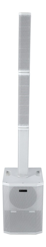 Rockville TITAN ARRAY SYSTEM WHITE Pro Powered Column Array Speaker Dual 10" Sub