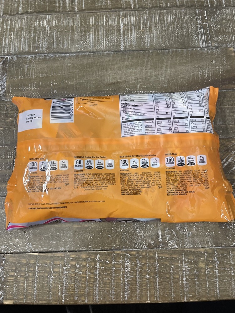 Snickers Skittles M&Ms Twix Mini Mix 25 Pieces