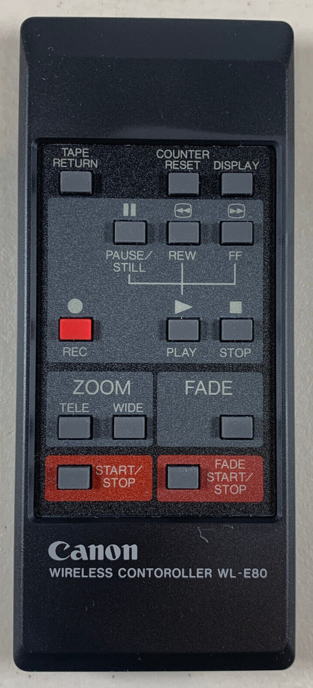 Tested Works OEM Canon WL-E80 Wireless Controller Camera Remote Control Only