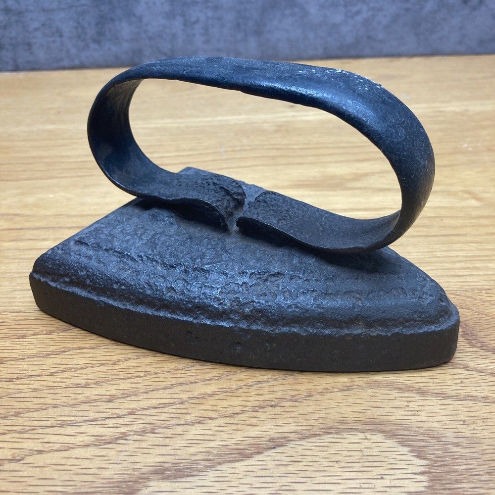 Vintage Cast Iron Flat Sad Iron Rustic Door Stop Iron