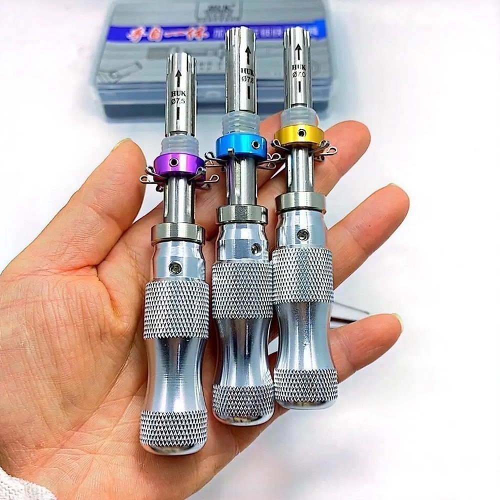 3PC 7 Pin Advanced Tubular Lock Tool Set For Padlock Hook Tool Seal Pick Puller