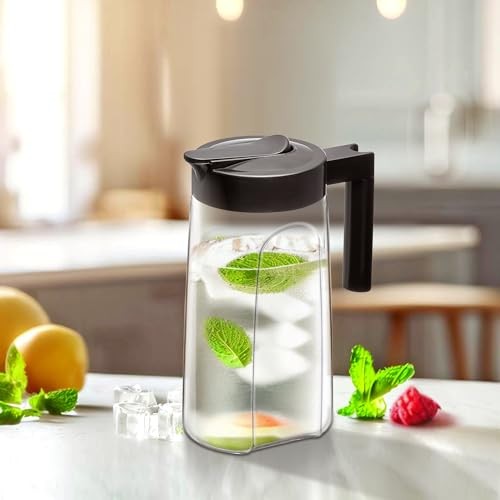 - Slim Mini - Tritan Pitcher (48 oz), Unbreakable Plastic Water Black, 1-Pack
