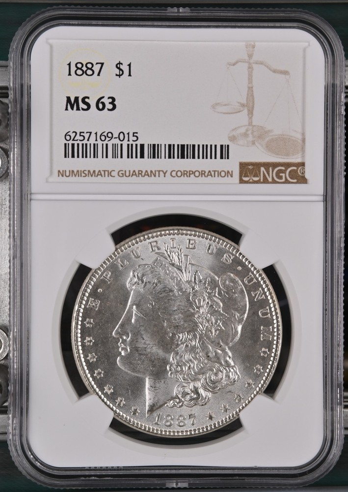 1887 Morgan Silver Dollar NGC MS-63